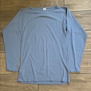 Women’s size large thermal tight knit undershirt. Light blue